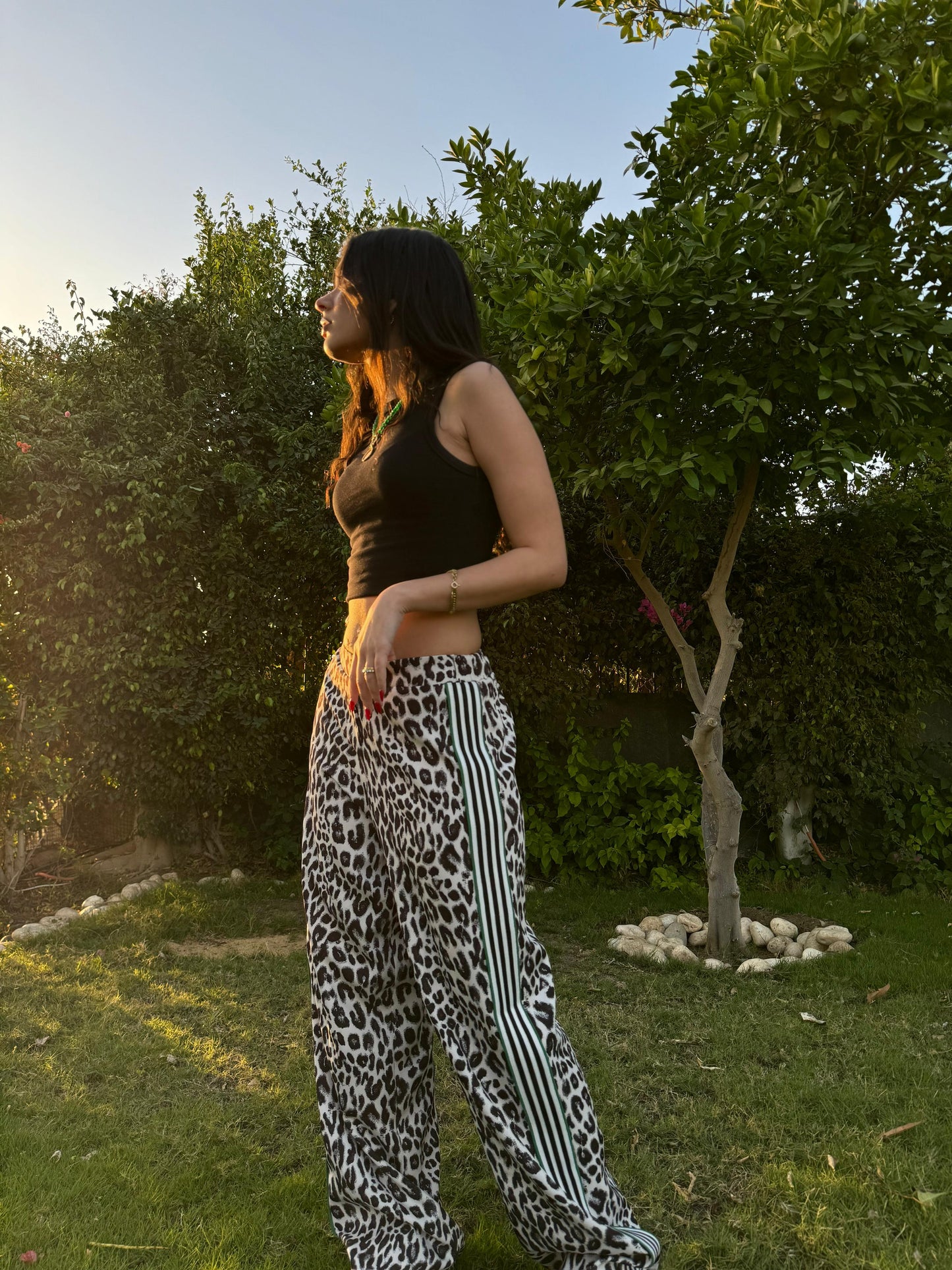 Leopard x Green Pants