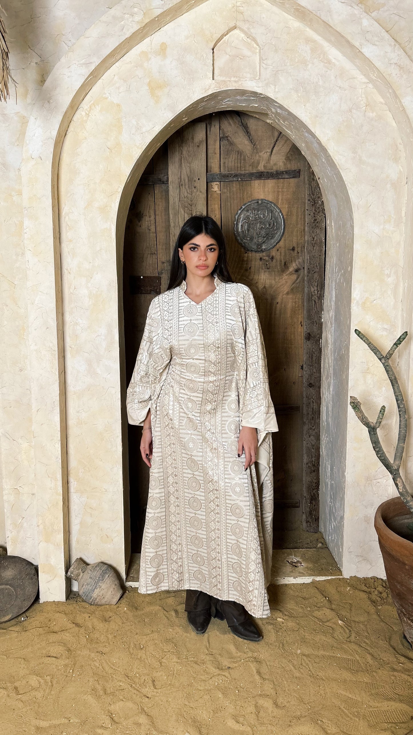 Sandstone Elegance Kaftan