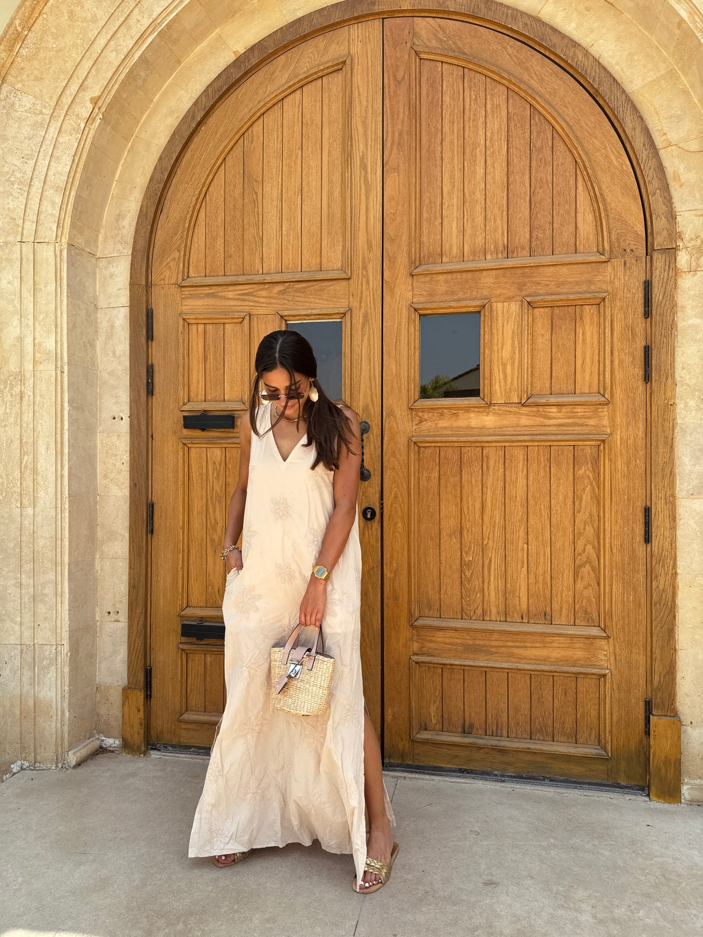 Bloom Babe Beige Dress