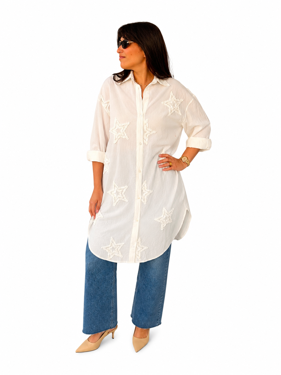 Nova Star – Shirt Dress – White