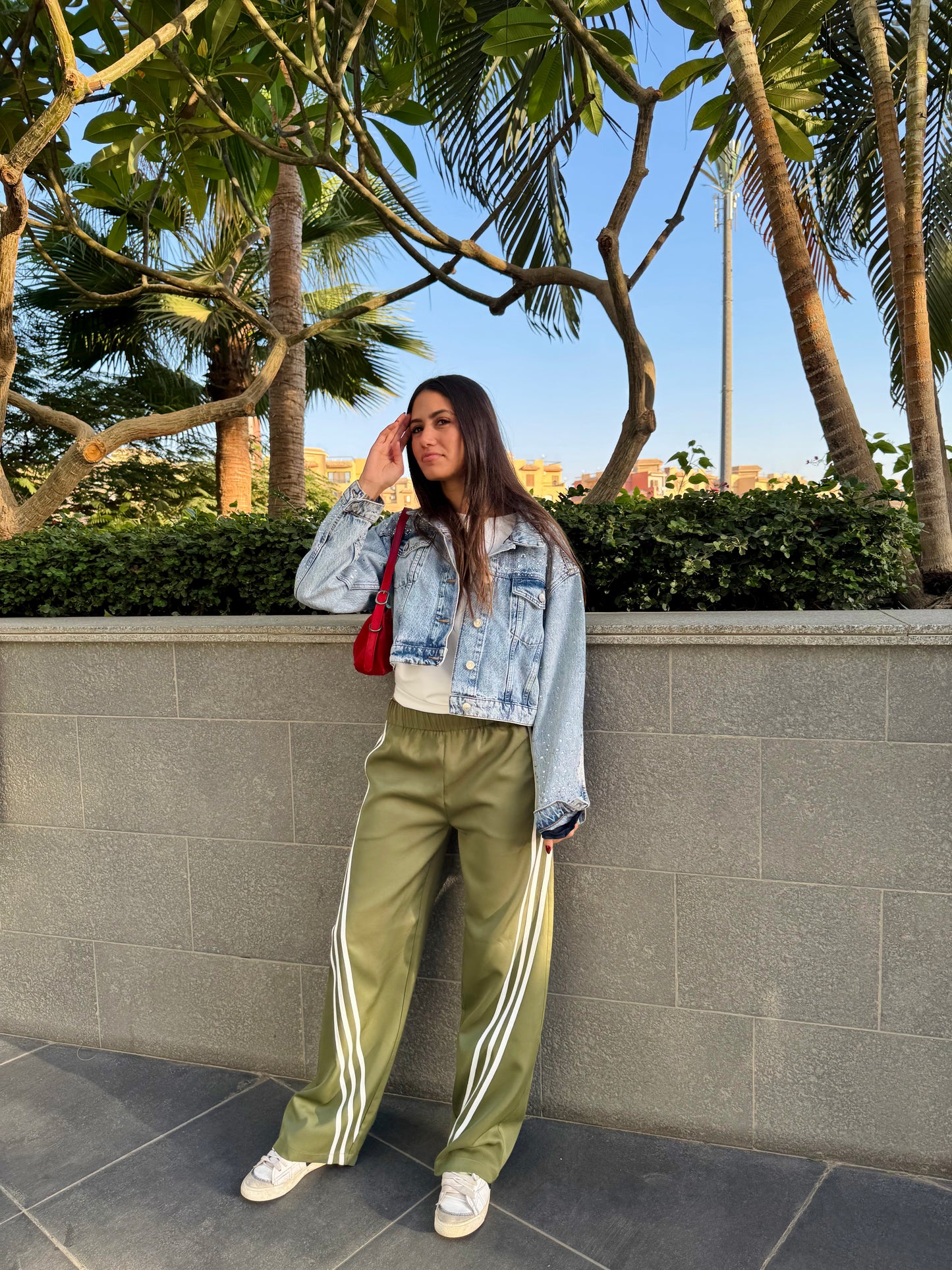 Olive Track Pants