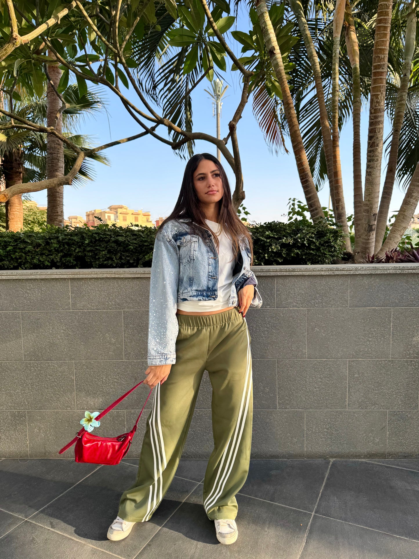 Olive Track Pants