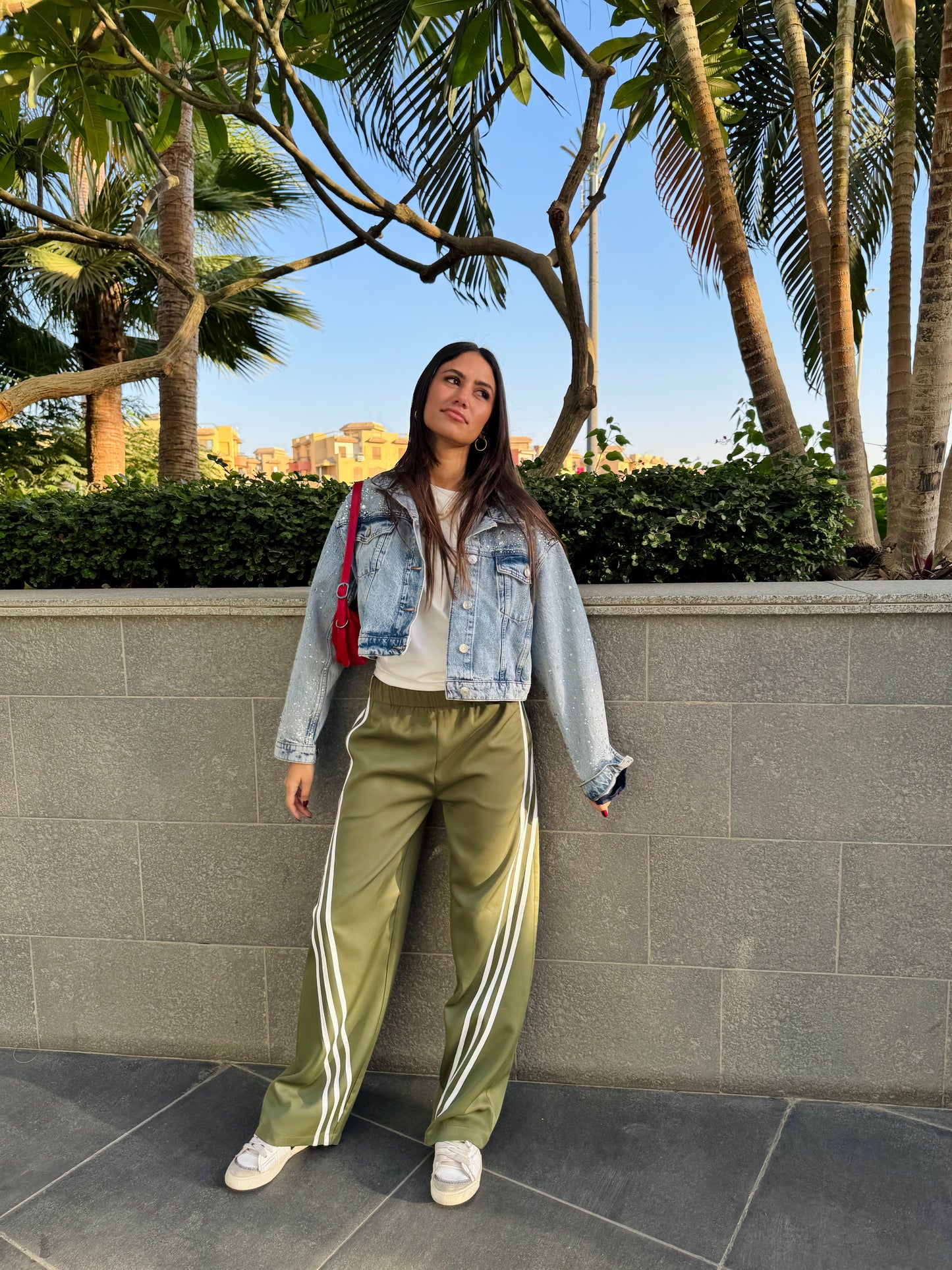 Olive Track Pants