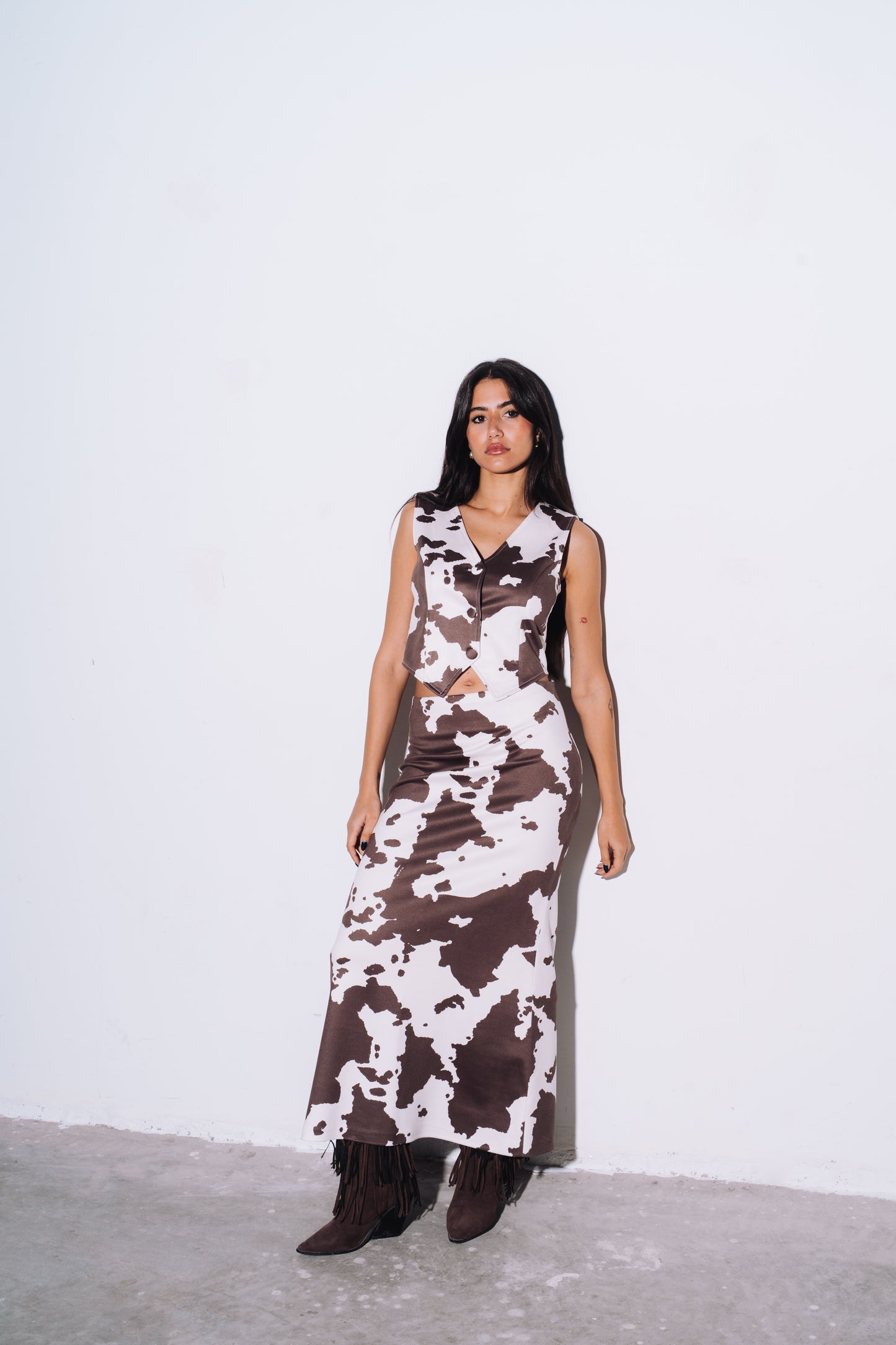 Long Sandstone Skirt