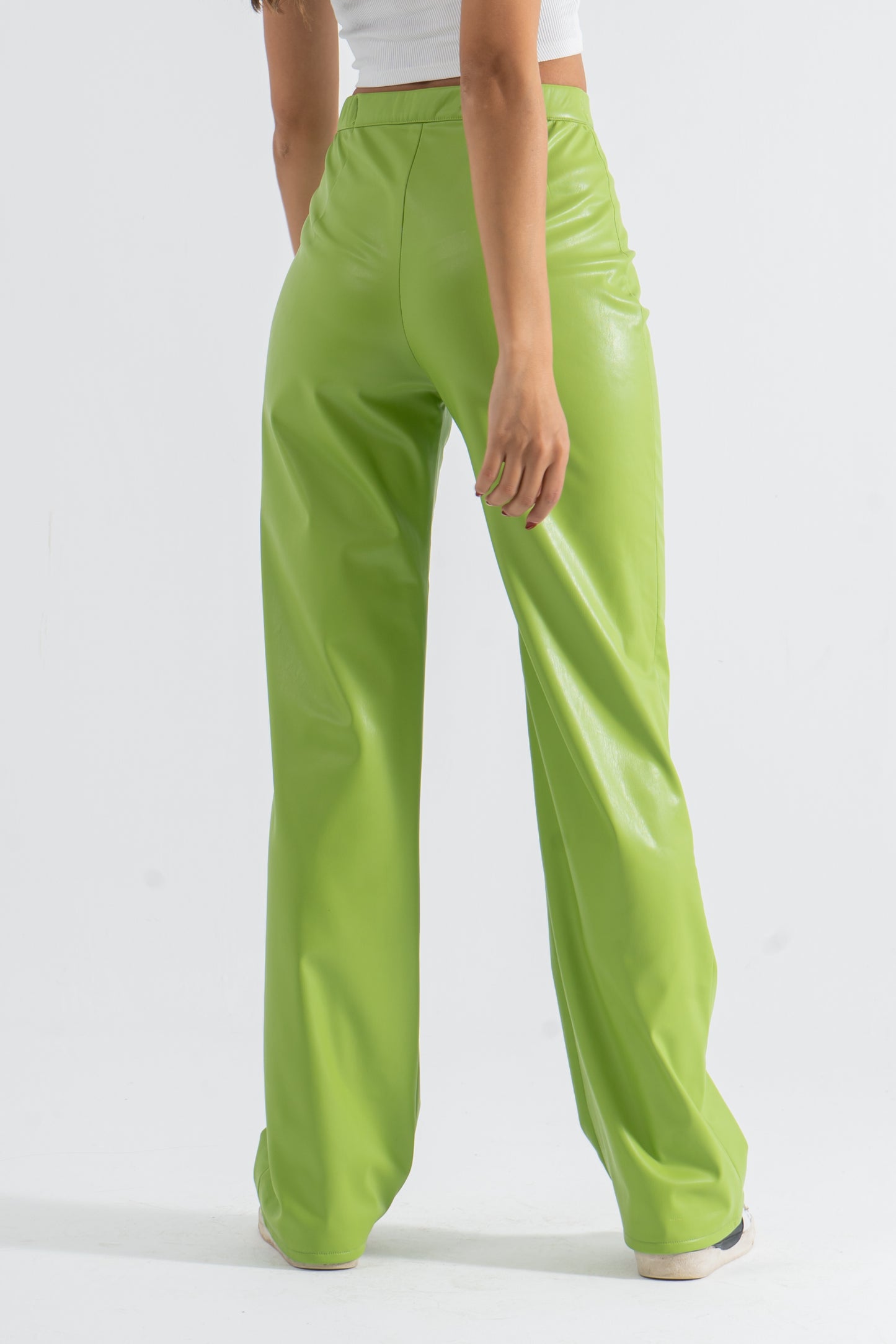 Leather Green Pants