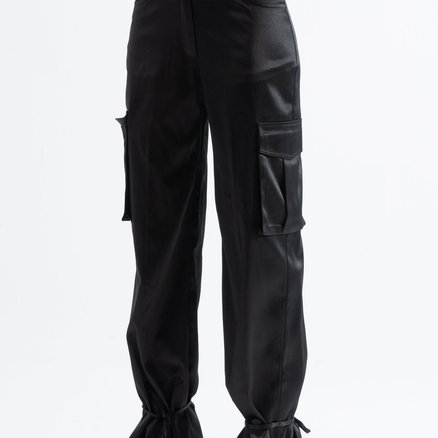 Satin Cargo Pants