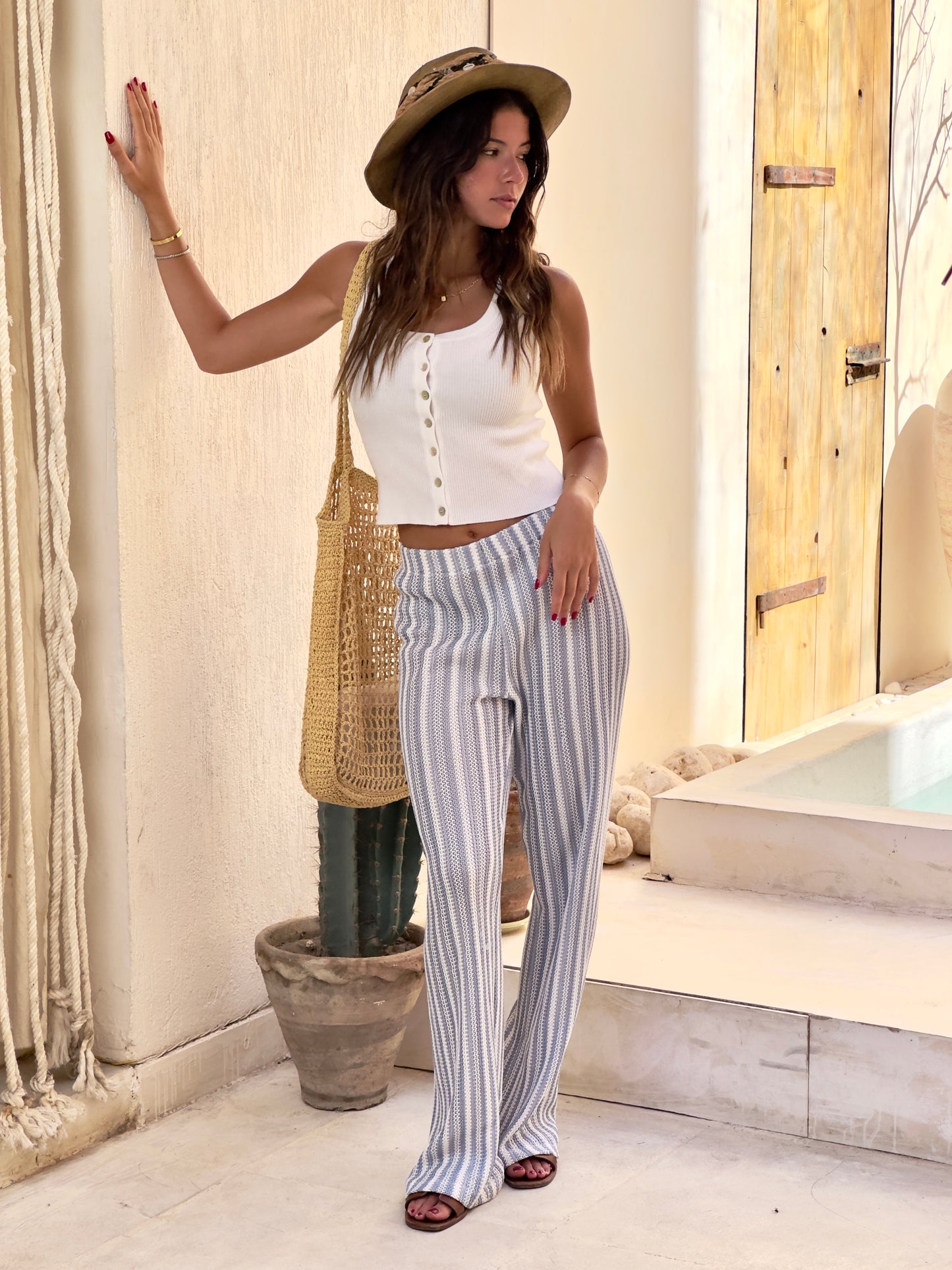 Baby Blue Knit Pants