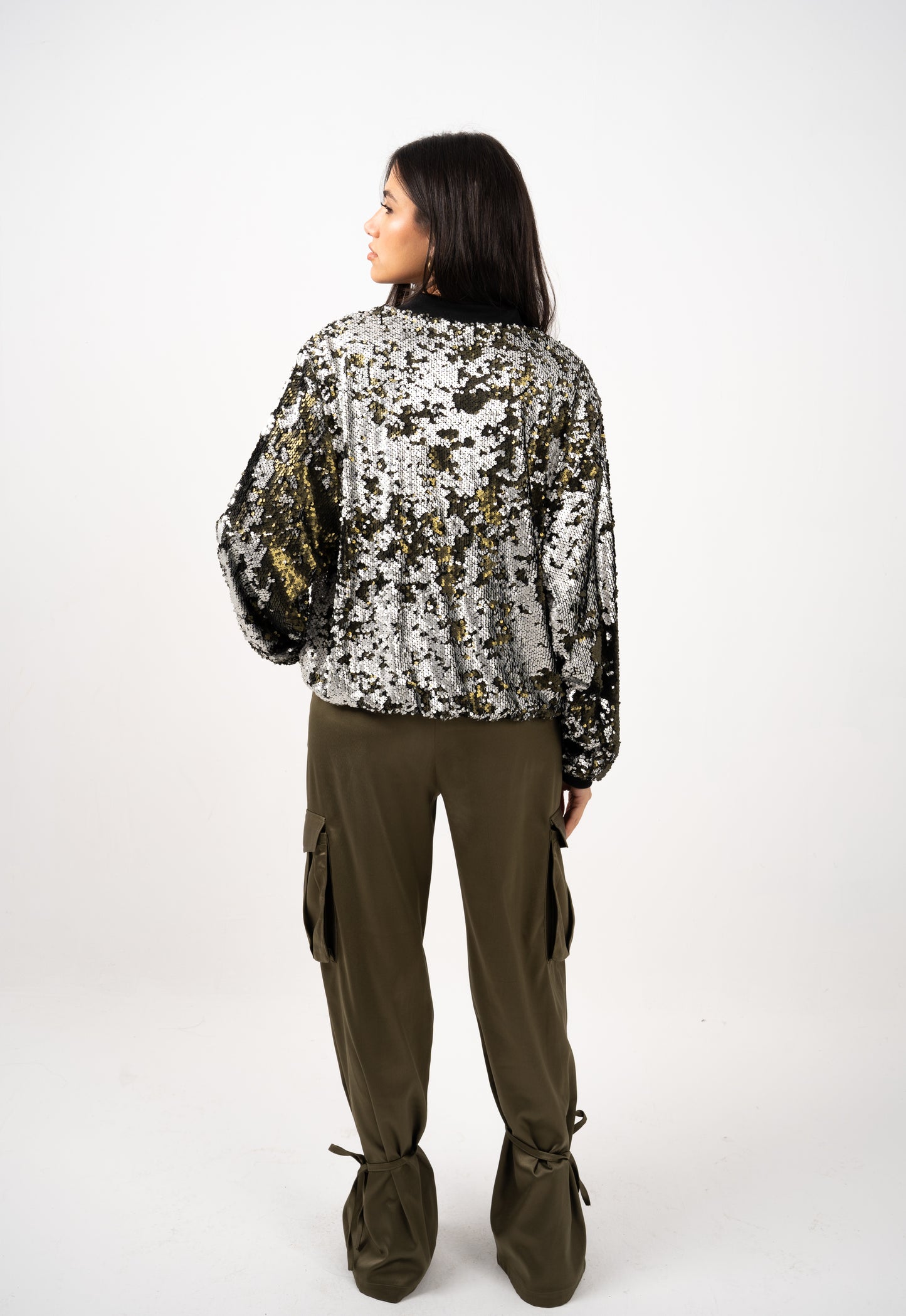 Sequin Bomber Jacket