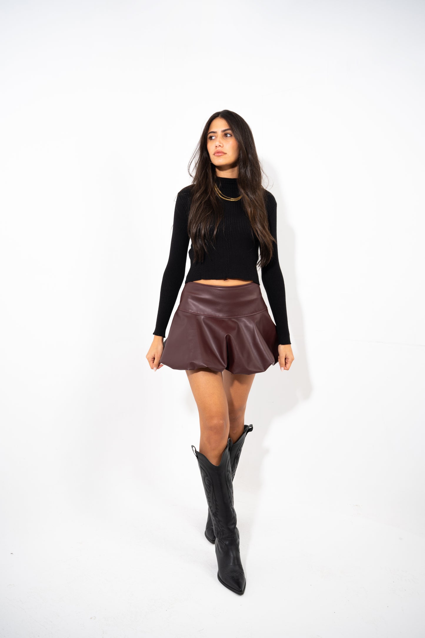 Vera Leather Skirt