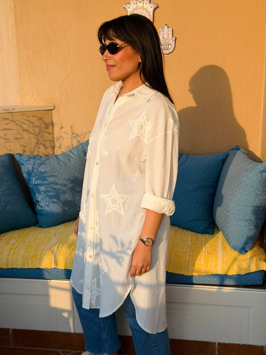 Nova Star – Shirt Dress – White