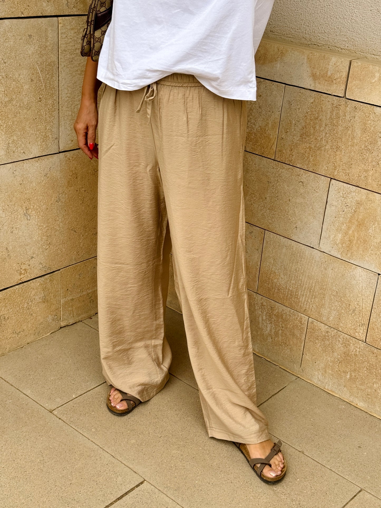 Beige Linen Pants