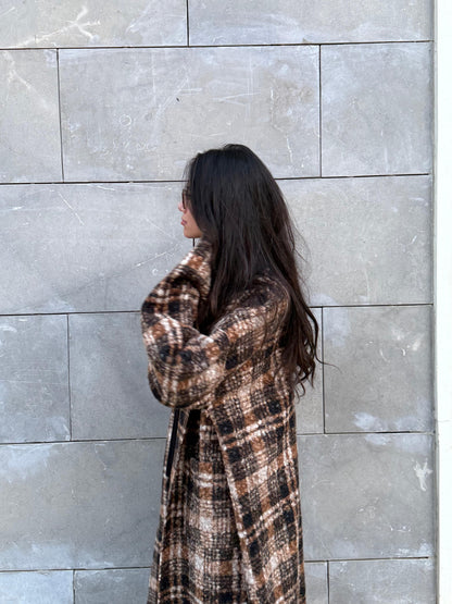 Plaid Brown Kimono