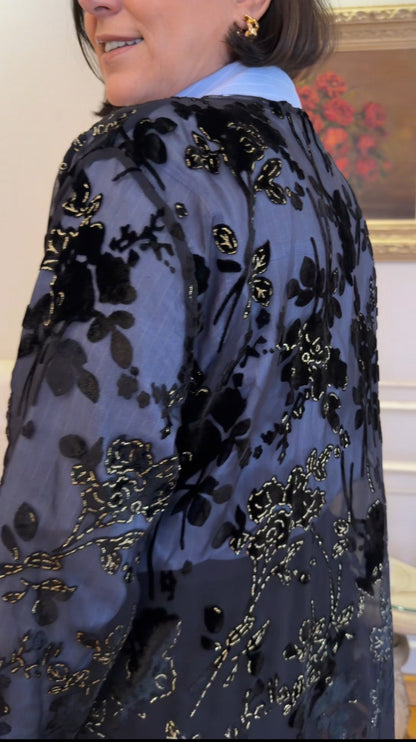 Women Gold Floral Grace Kaftan by Nous Sommes