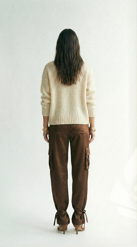 Satin Cargo Pants