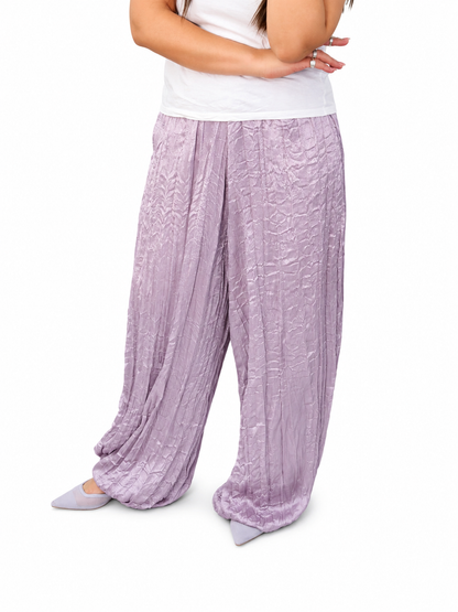 Sora Crinkle Pants – Lavender