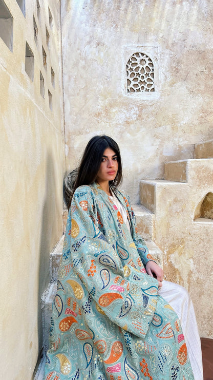 Mint Desert Bloom Kaftan