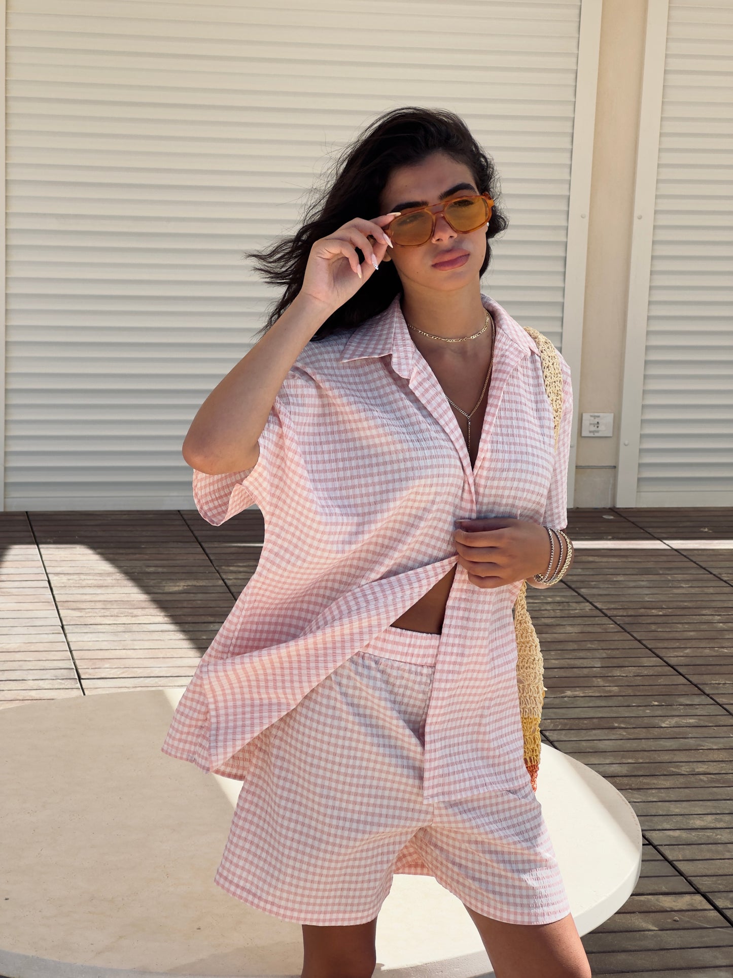 Pink Checkers Set