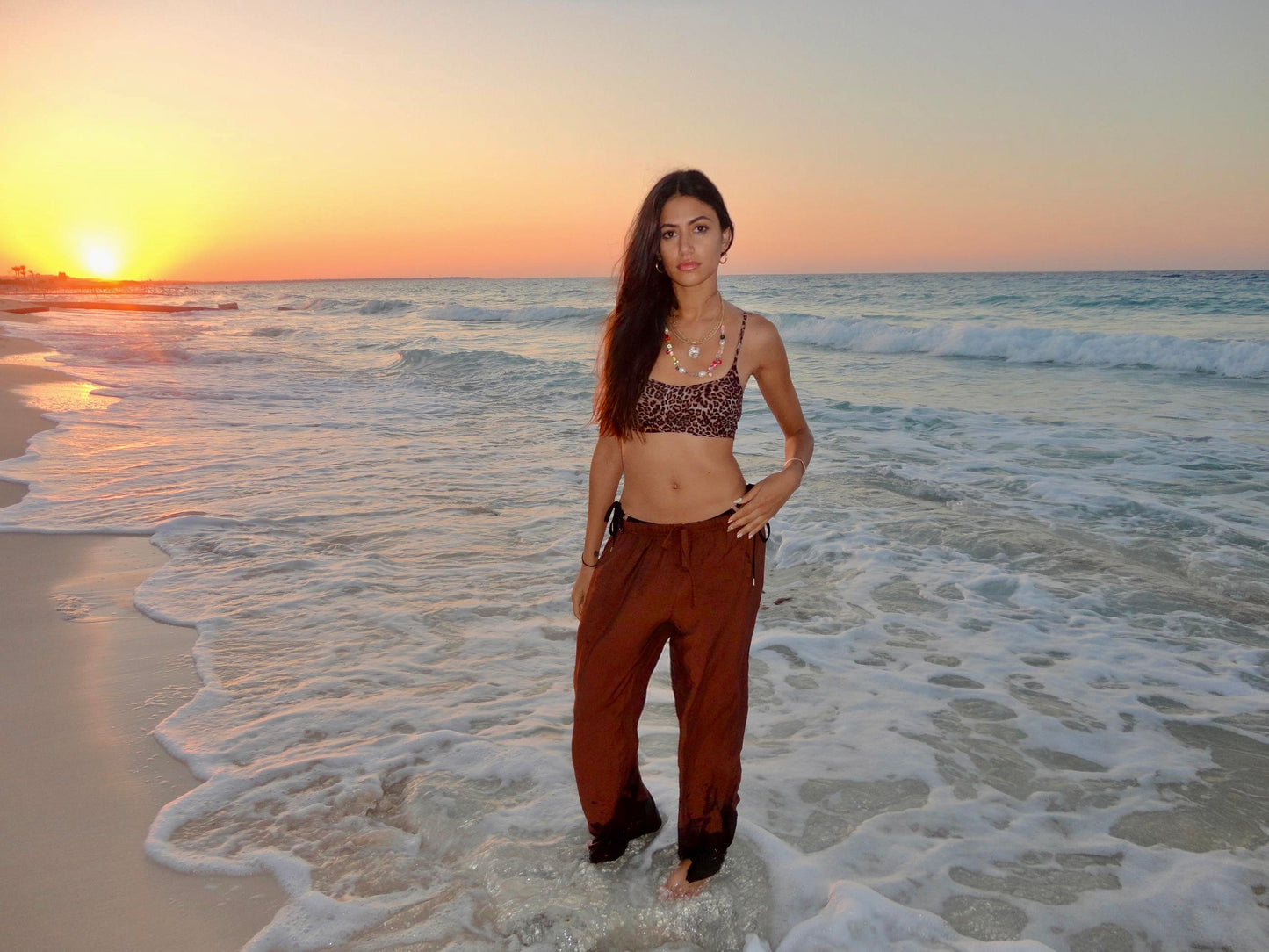 Linen Brown Pants
