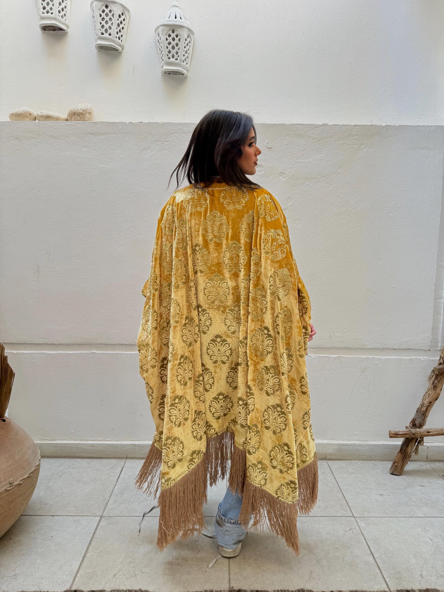 Golden Fringes Kimono