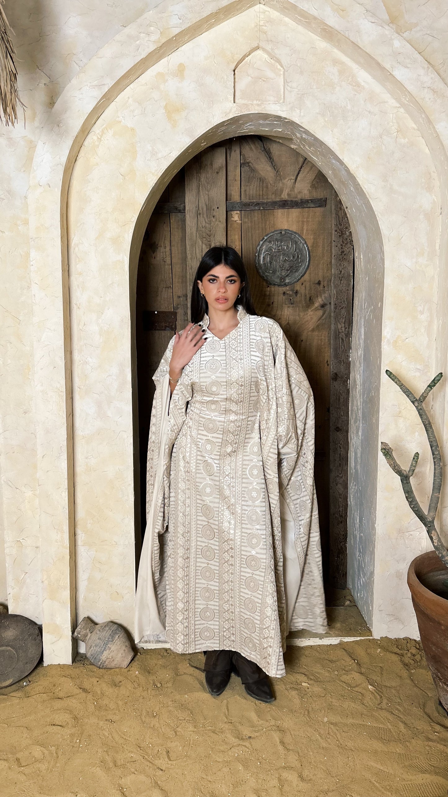 Sandstone Elegance Kaftan