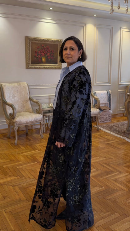 Women Gold Floral Grace Kaftan by Nous Sommes