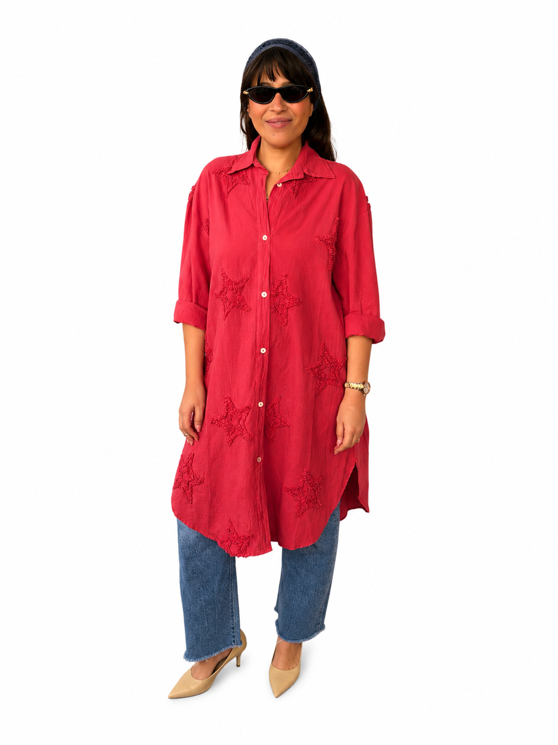 Nova Star – Shirt Dress – Burgundy