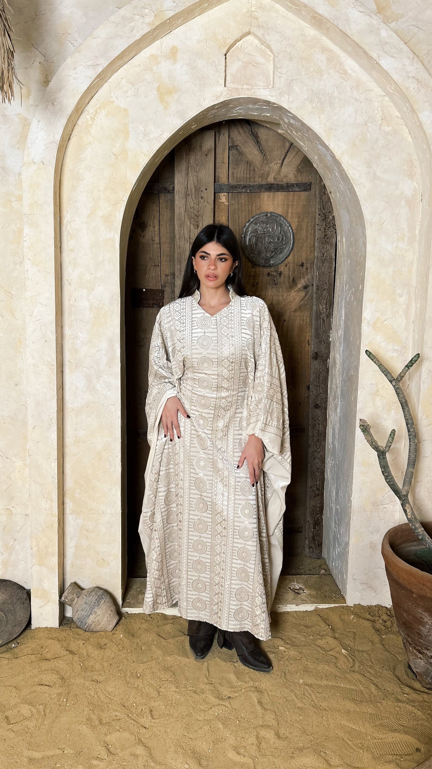 Sandstone Elegance Kaftan