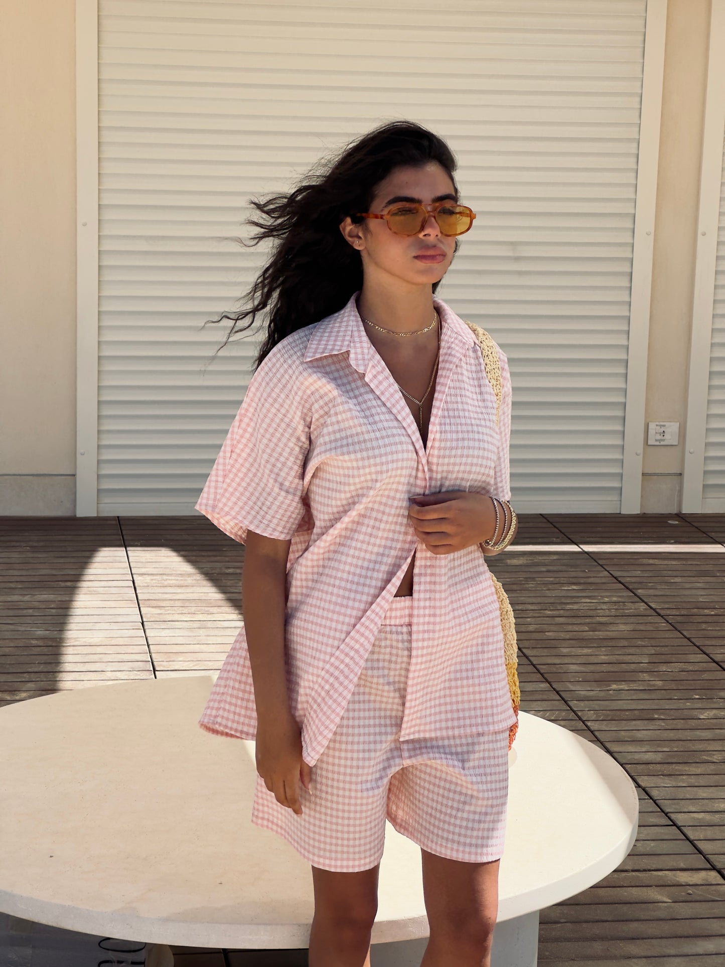 Pink Checkers Set
