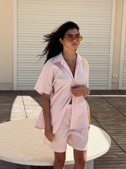 Pink Checkers Set