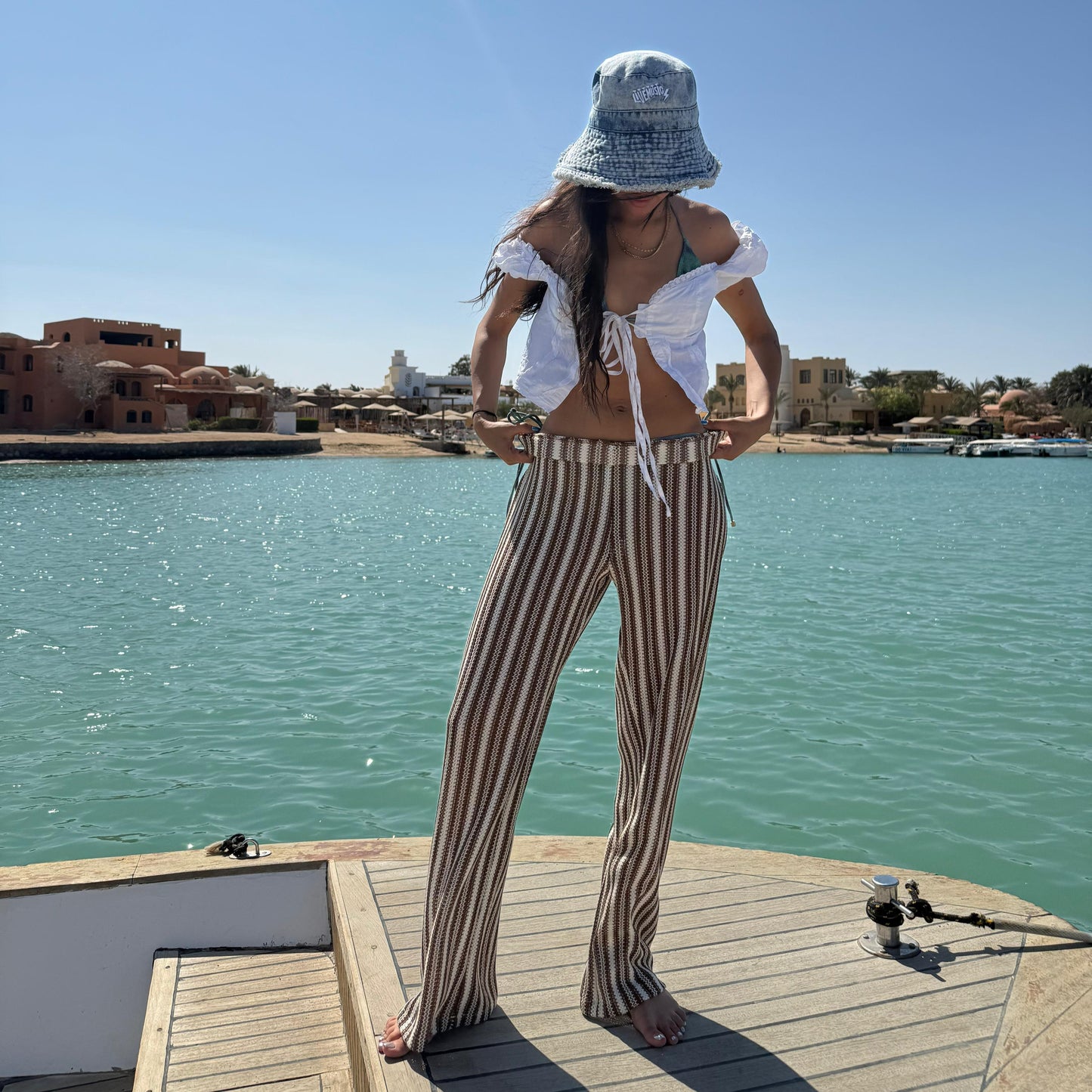 Brown Knit Pants