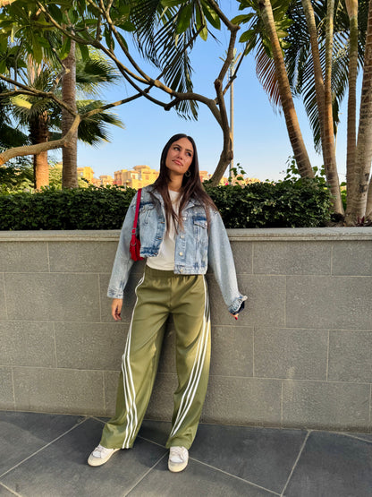Olive Track Pants