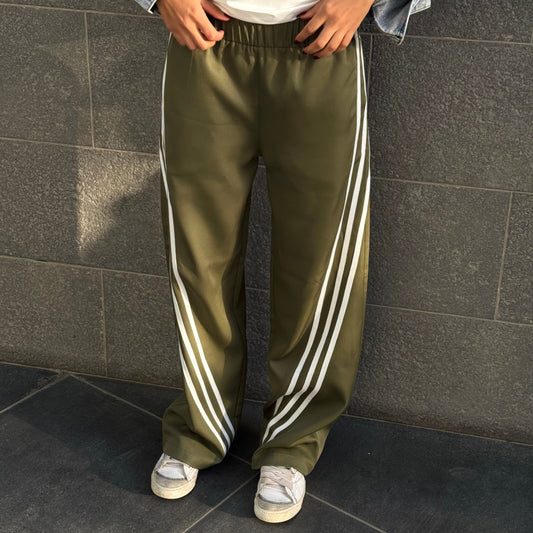 Olive Track Pants