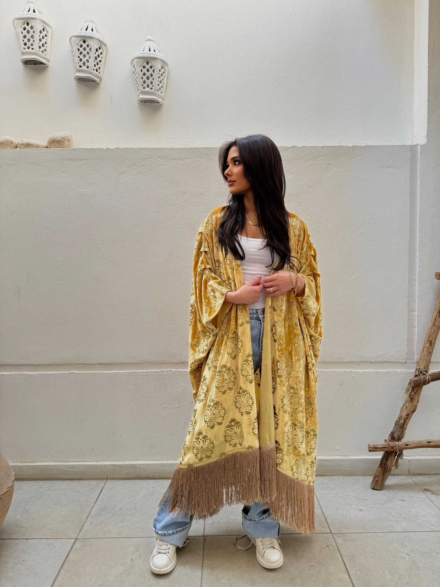 Golden Fringes Kimono