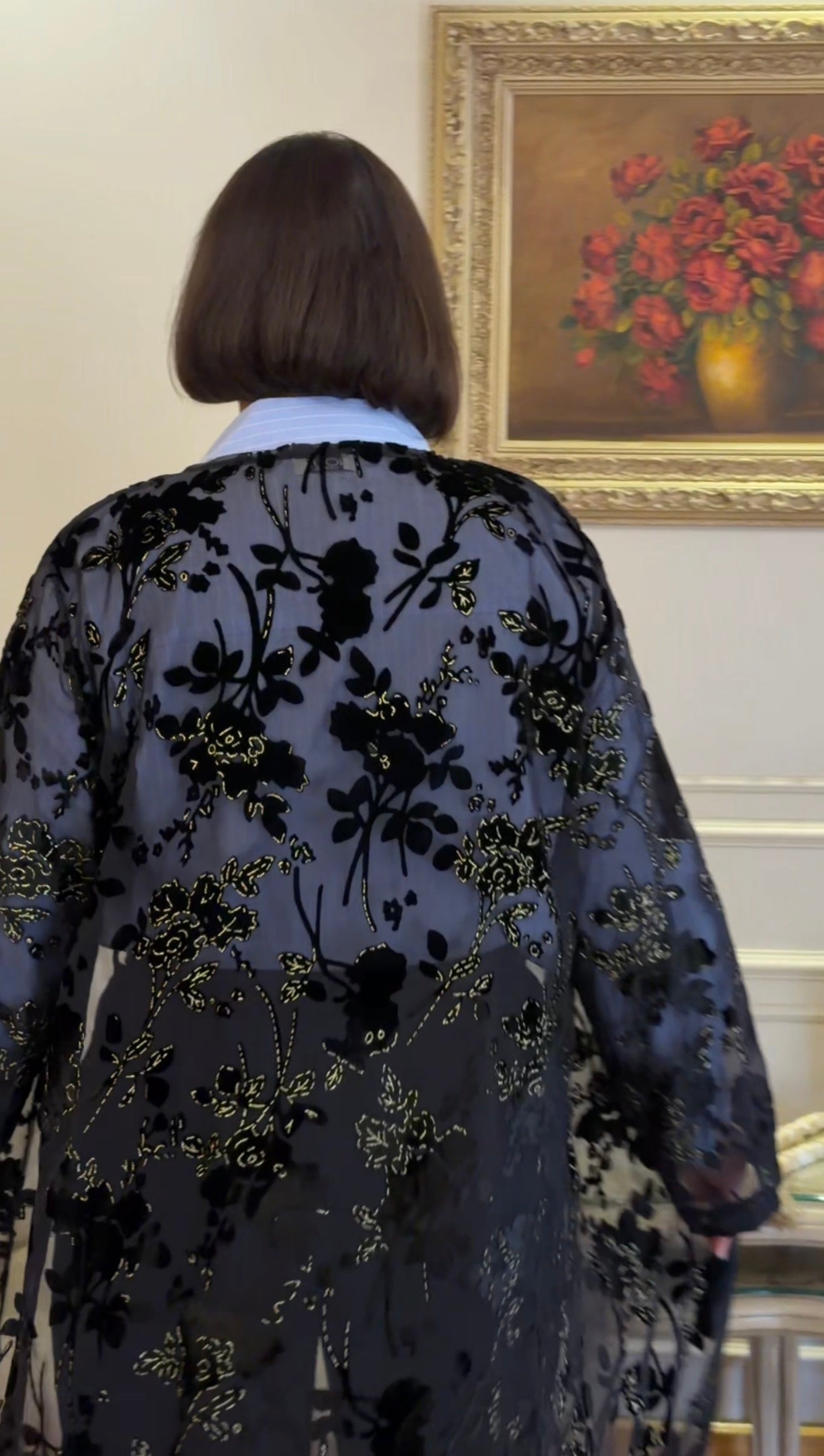 Women Gold Floral Grace Kaftan by Nous Sommes