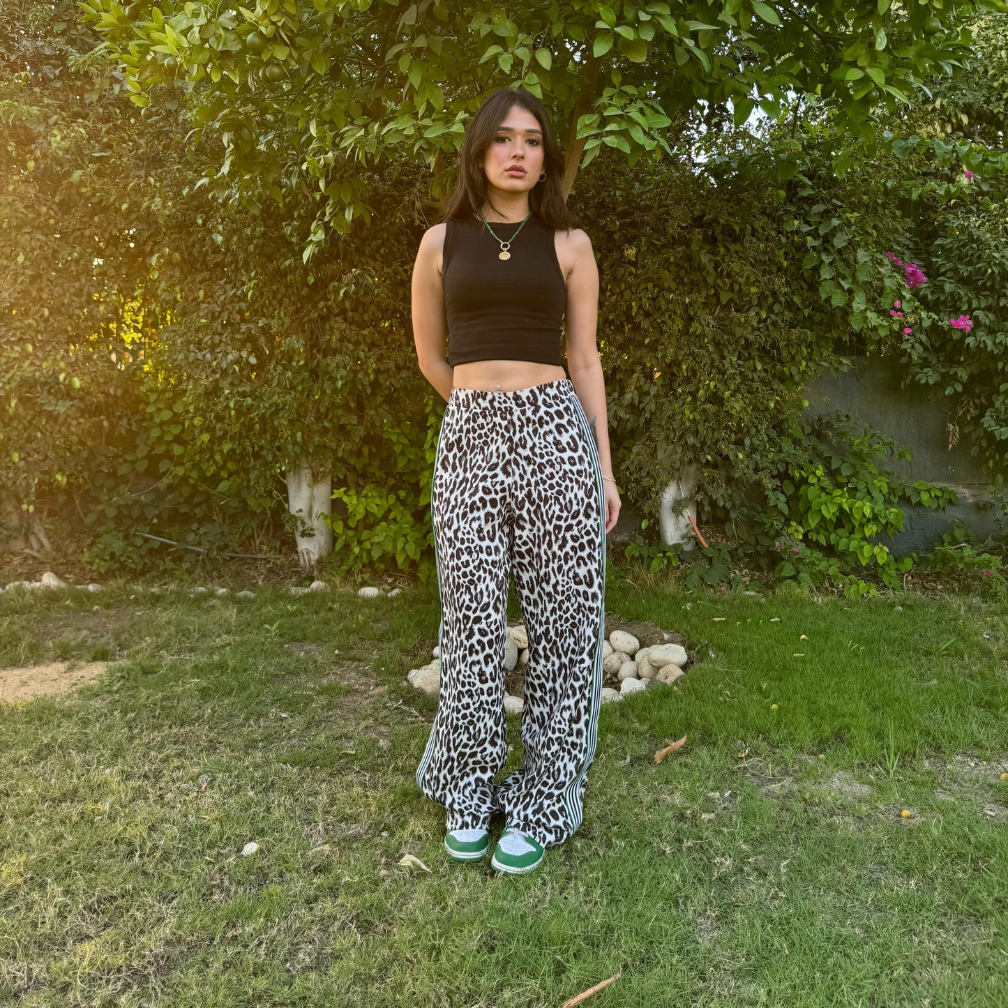 Leopard x Green Pants