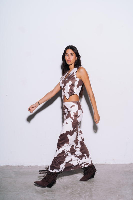 Long Sandstone Skirt