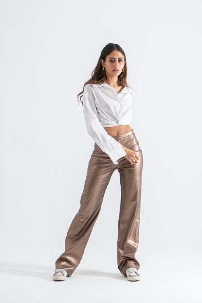 Sandstone Leather Pants