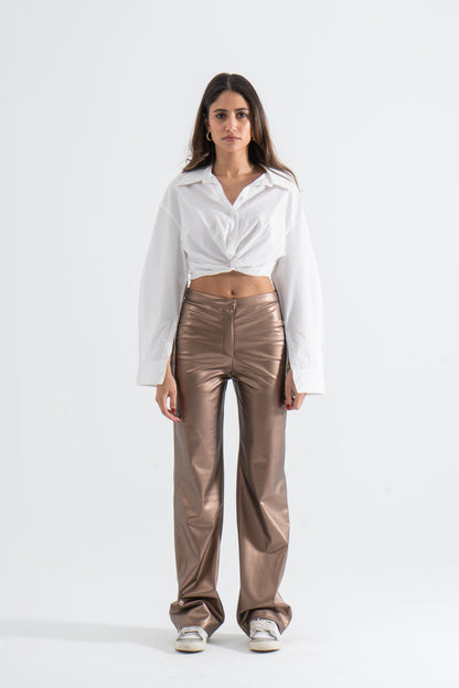 Sandstone Leather Pants