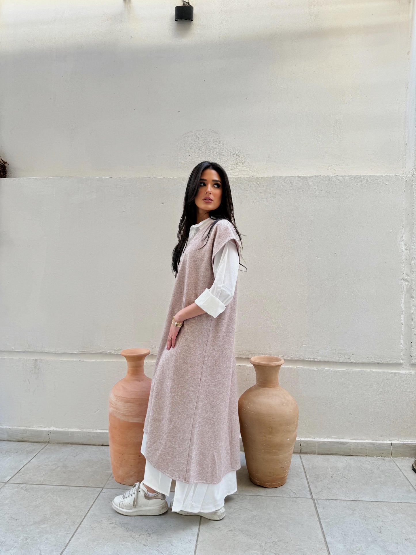 2 Piece Beige Set