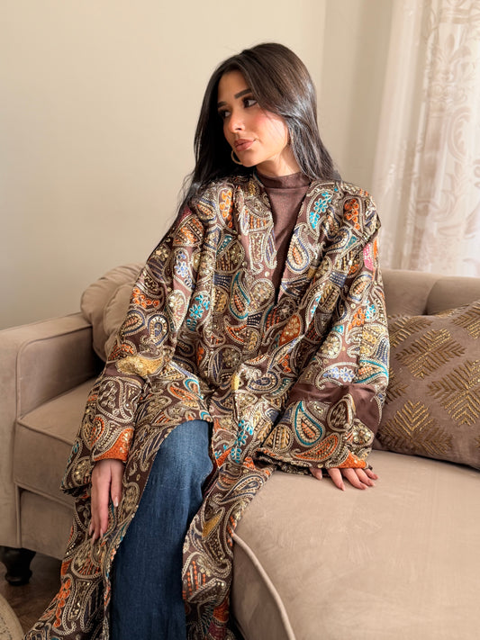 Jeweled Espresso Kaftan