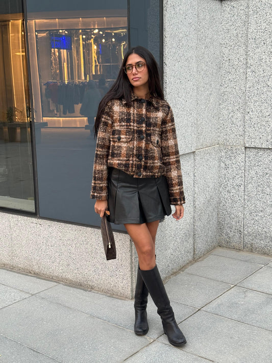Plaid Brown Jacket