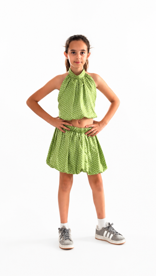 Mini Lola Polka-Dot Two-Piece Kids Set