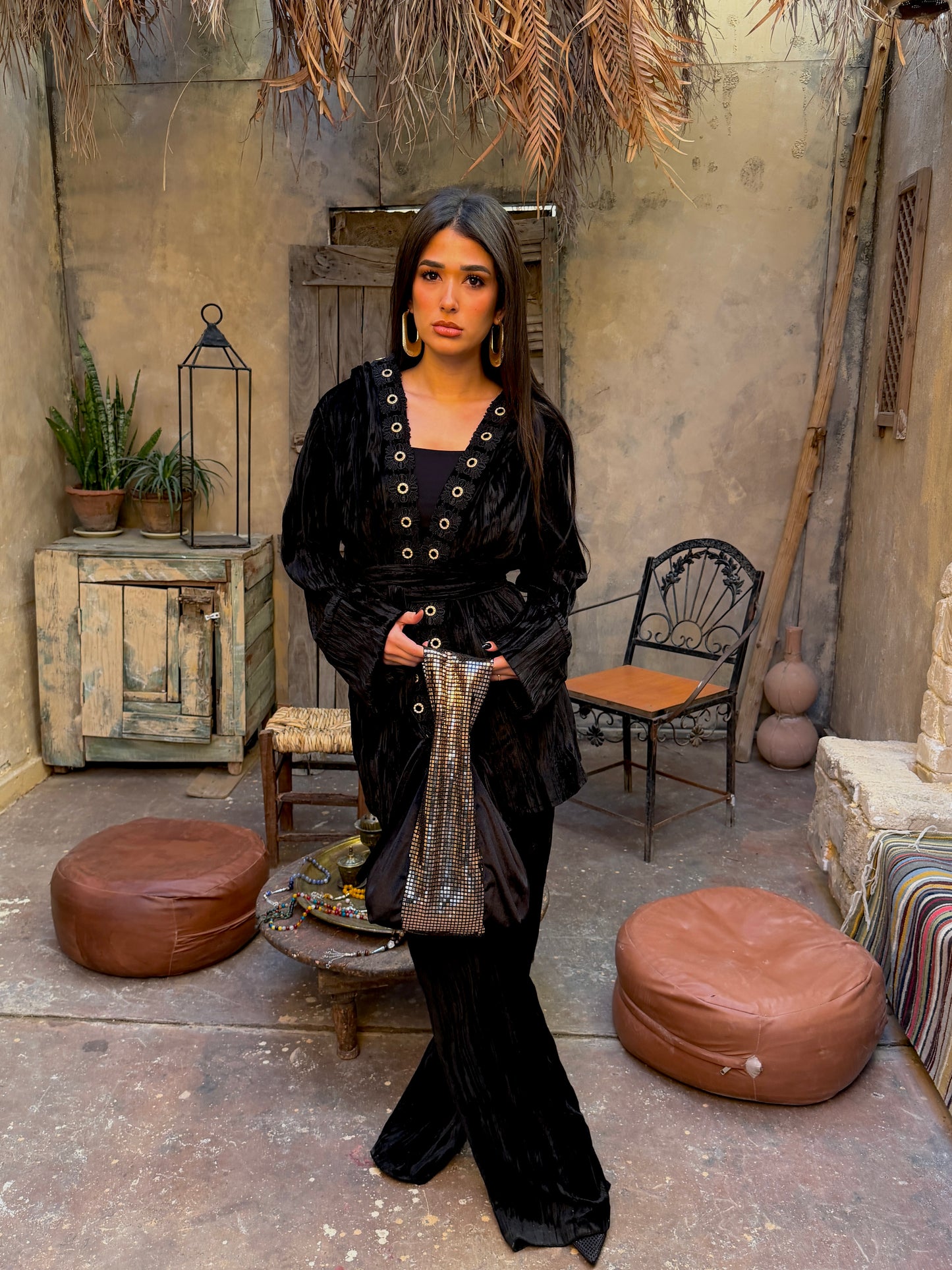 The Black Studded Set