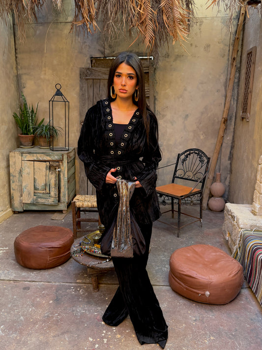 The Black Studded Set