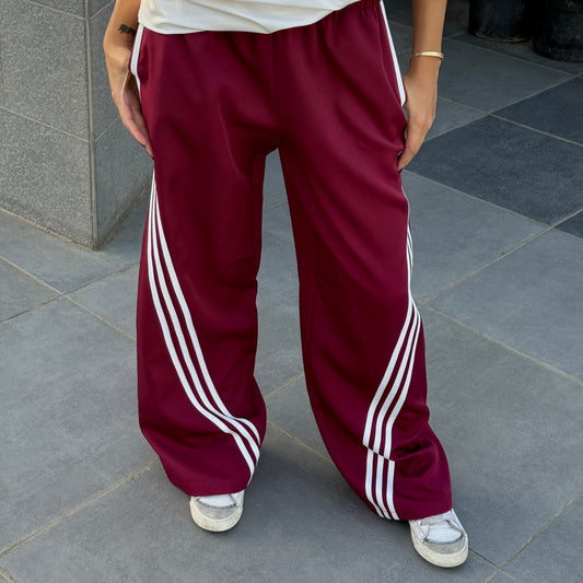 Burgundy Track Pants