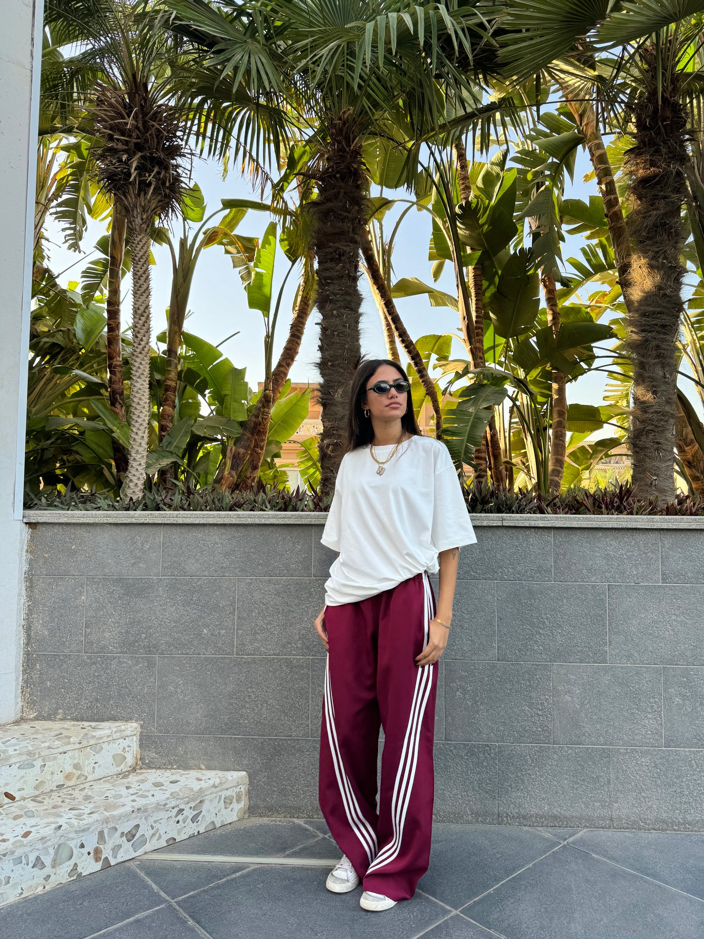 Burgundy Track Pants