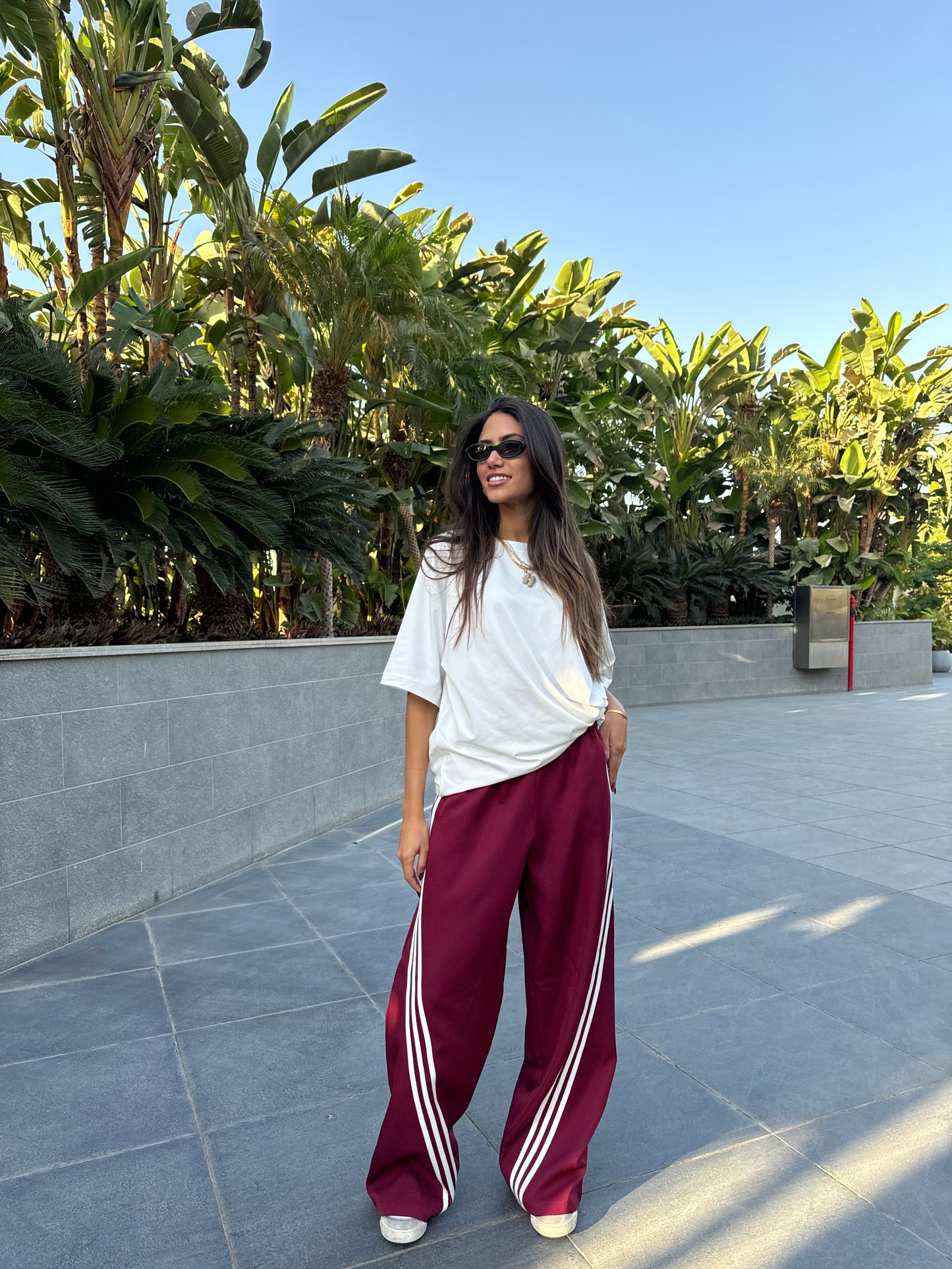 Burgundy Track Pants