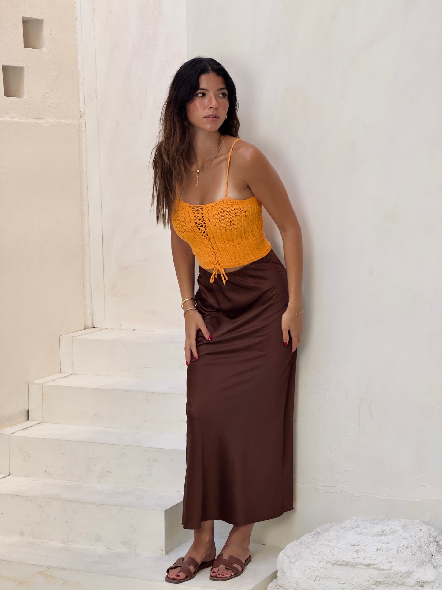 Nous Brown Skirt