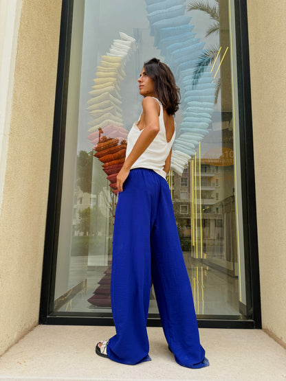 Blue Linen Pants