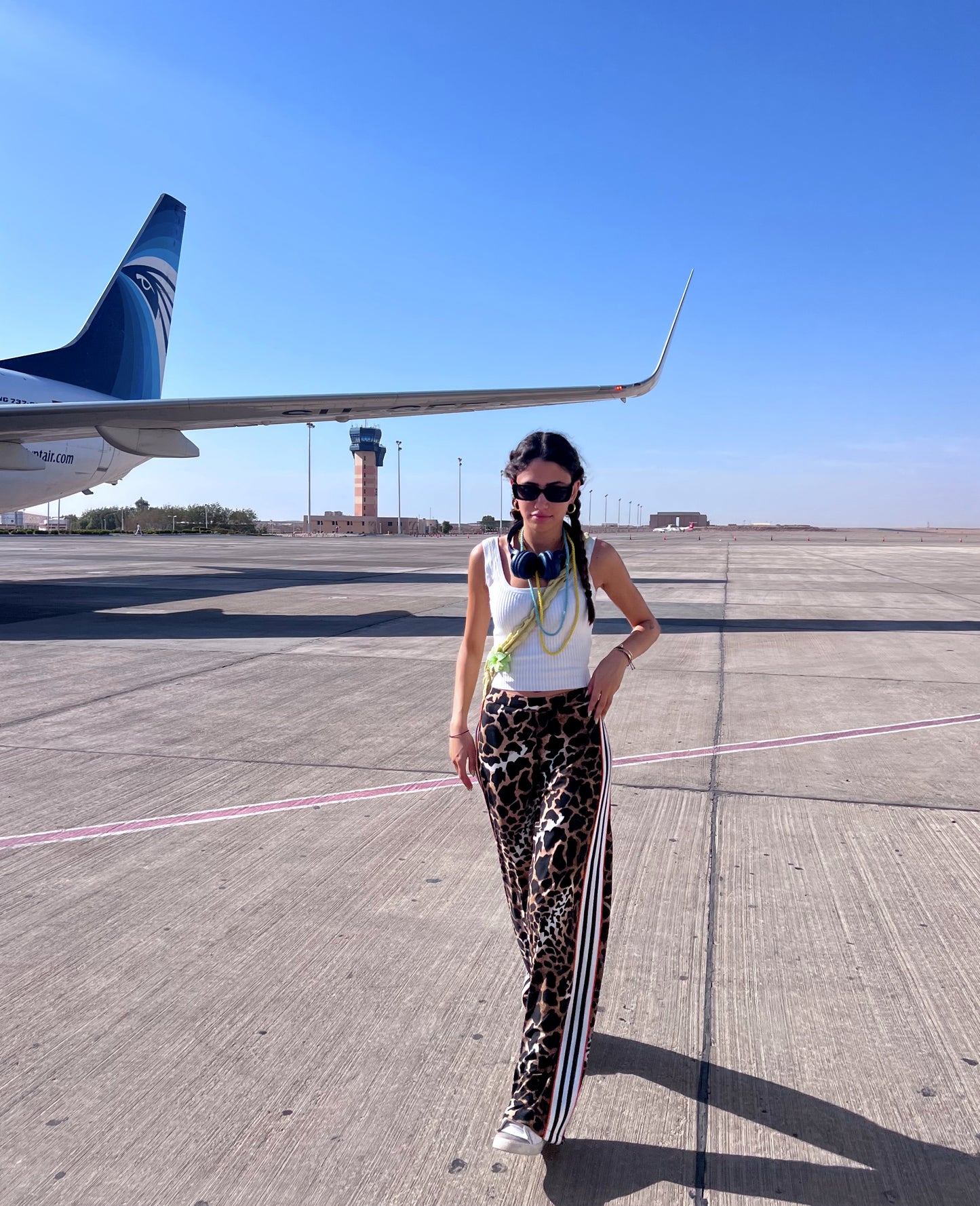 Leopard x Orange Pants